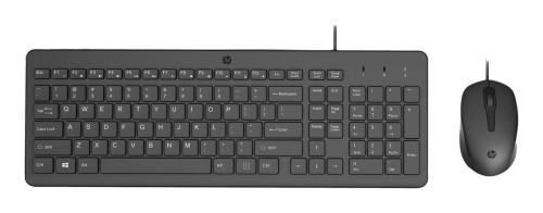 Zestaw klawiatura + mysz HP 150 Wired Mouse and Keyboard przewodowe czarne Niemiecki układ klawiszy 240J7AA#ABD