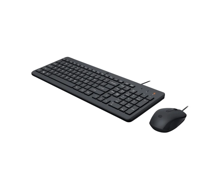 Zestaw klawiatura + mysz HP 150 Wired Mouse and Keyboard przewodowe czarne Niemiecki układ klawiszy 240J7AA#ABD