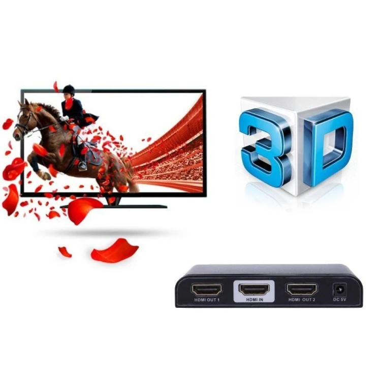 Techly IDATA HDMI2-4K2 rozgałęziacz telewizyjny HDMI 2x HDMI