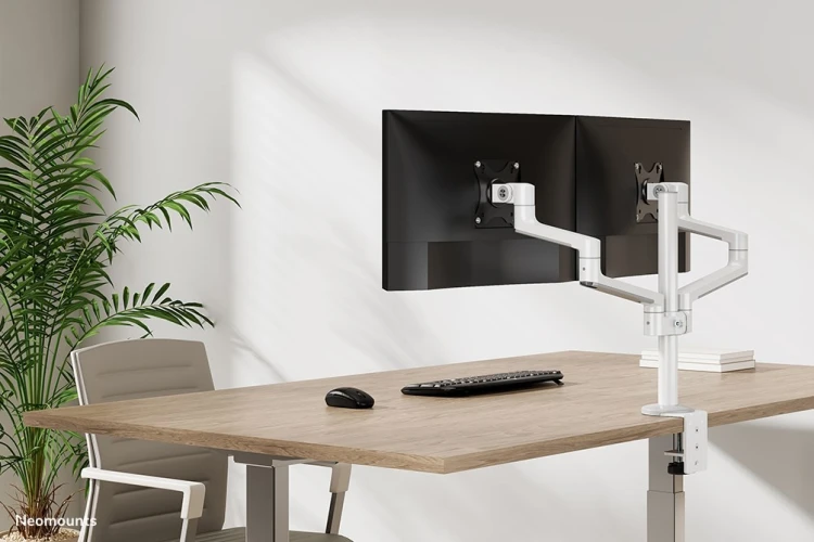 Neomounts DS60-425WH2 uchwyt / stojak do monitorów 68,6 cm (27") Biurko Biały