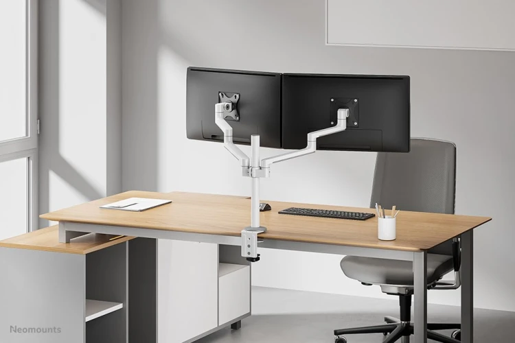 Neomounts DS60-425WH2 uchwyt / stojak do monitorów 68,6 cm (27") Biurko Biały