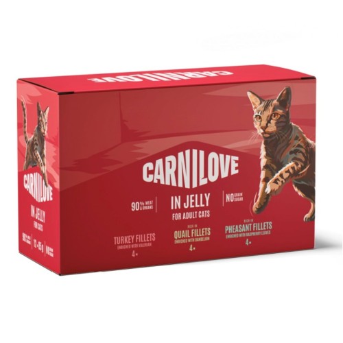 CARNILOVE CAT POUCH JELLY MULTIPACK 12X85g