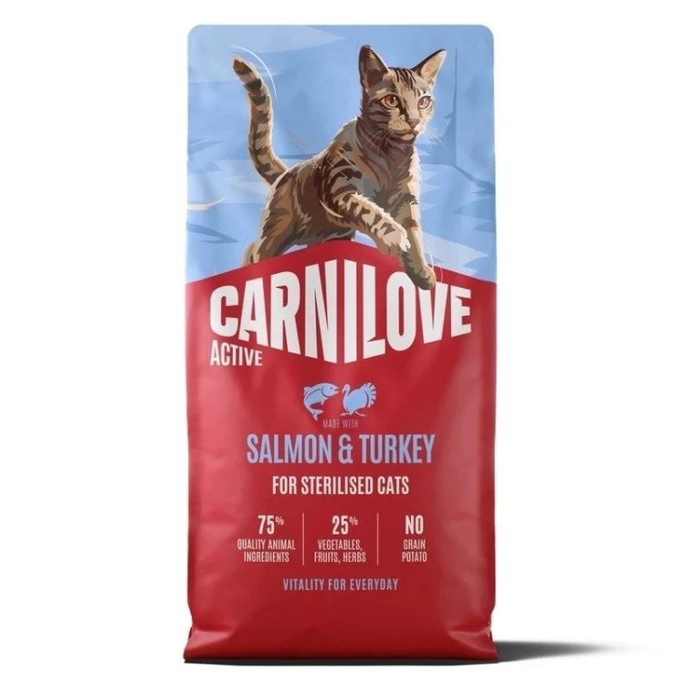 CARNILOVE ACTIVE CAT SALMON&TURKEY STERILISED 6kg