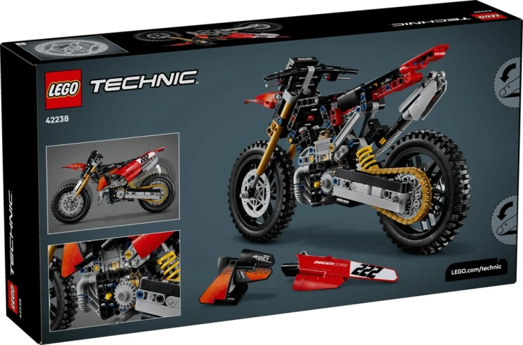LEGO Technic 42238 - Motocykl Ducati Desmo450 MX Factory
