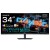 GIGABYTE MO34WQC36 monitor komputerowy 86,4 cm (34") 3440 x 1440 px Wide Quad HD QD-OLED Czarny