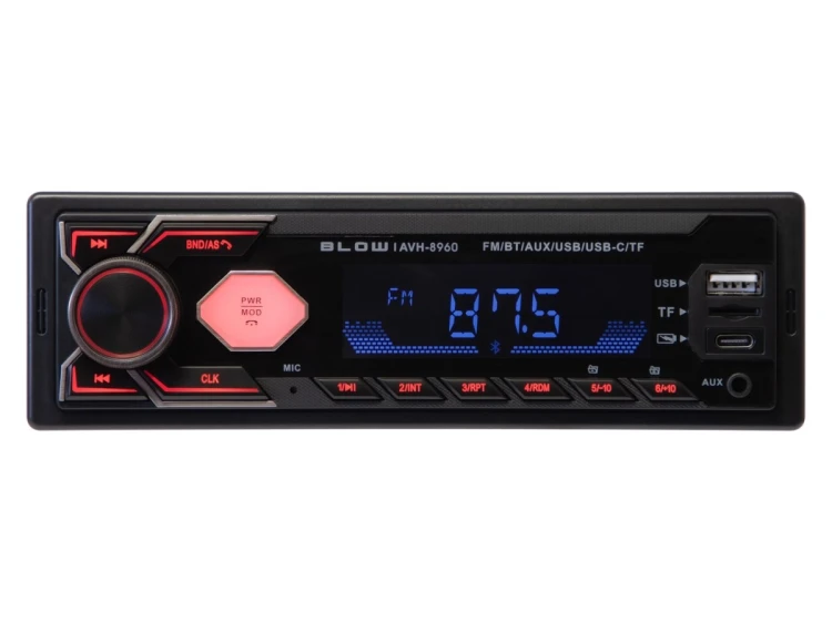 Radio BLOW AVH-8960 RDS MP3/USB/micro SD/BLUETOOTH + USB-C
