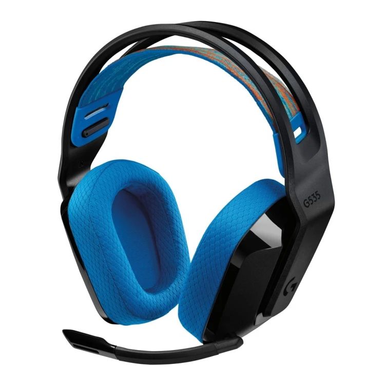Zestaw słuchawkowy Logitech G G535 Bezprzewodowy Opaska na głowę Gaming Czarny, Niebieski