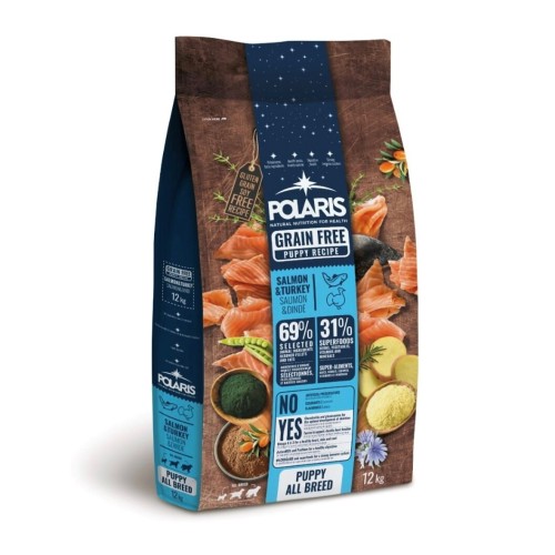 Polaris karma sucha z łososiem i indykiem. Dla szczeniąt wszystkich ras. 12kg