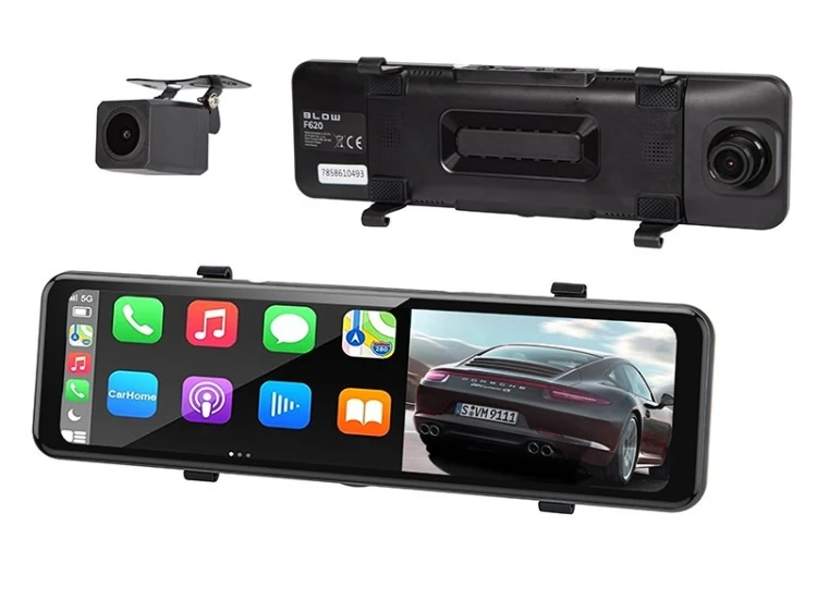 BLOW REJESTRATOR VIDEO BLACKBOX DVR F620 CARPLAY ANDROID AUTO LUSTERKO + KAMERA TYŁ