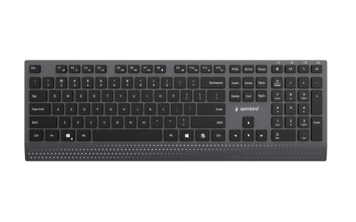 GEMBIRD KLAWIATURA SLIM PRZEWODOWA MULTIMEDIALNA CZARNA, USB-C, UKŁAD US