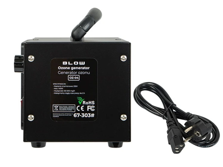 Generator ozonu BLOW OZ-04 czarny ozonator 60 000 mg/h 140W