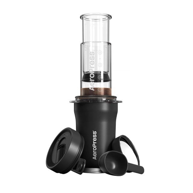 Zaparzacz do kawy Go Plus z kubkiem termicznym czarny AeroPress