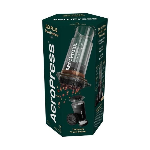 Zaparzacz do kawy Go Plus z kubkiem termicznym czarny AeroPress