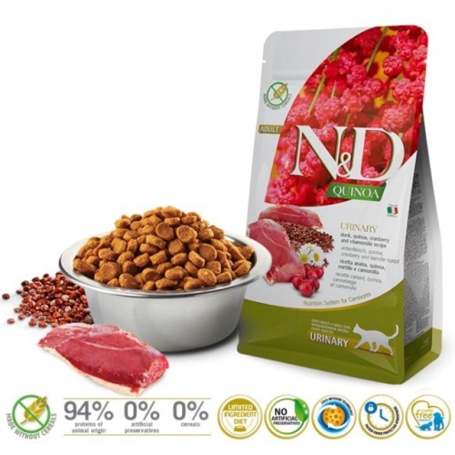 FARMINA N&D CAT QUINOA URINARY DUCK - z kaczką, qui