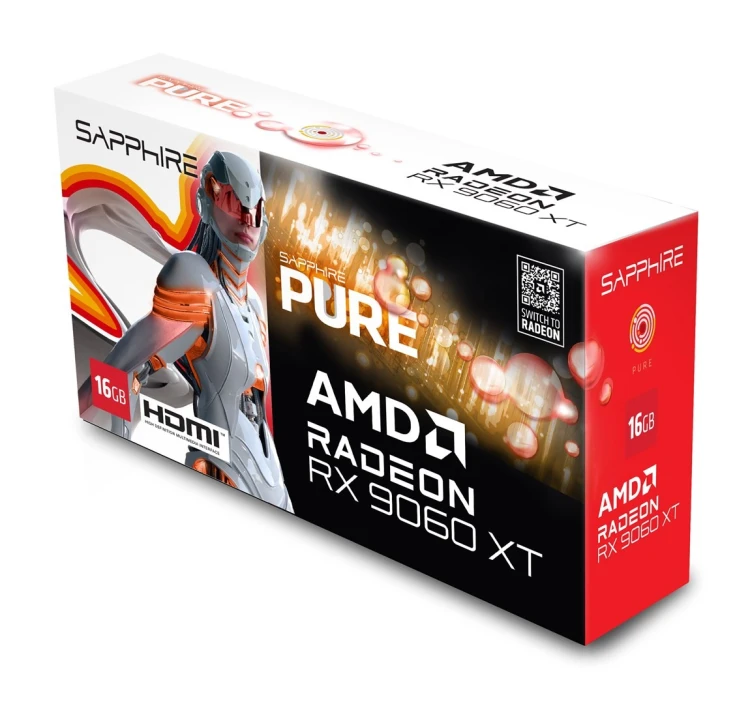 Karta graf. SAPPHIRE PURE RX 9060 XT GAMING OC 16GB