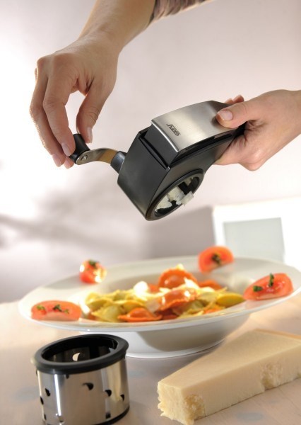 GEFU 19060 ręczna tarka / spiralizer Tarka obrotowa Czarny, Stal nierdzewna