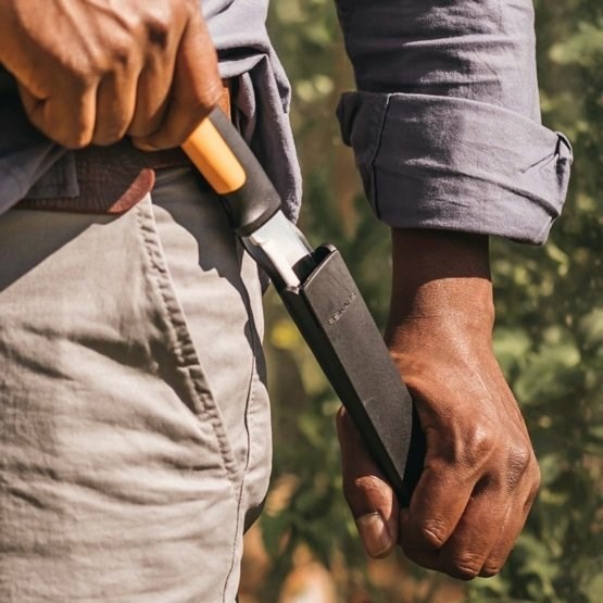Fiskars 1062830 nożyk Czarny, Żółty Stałe ostrze noża