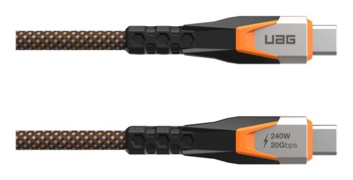 UAG SRGE - kabel USB-C - USB-C, USB 3.2 Gen2 240W/20Gbps, 75 cm (black/orange)