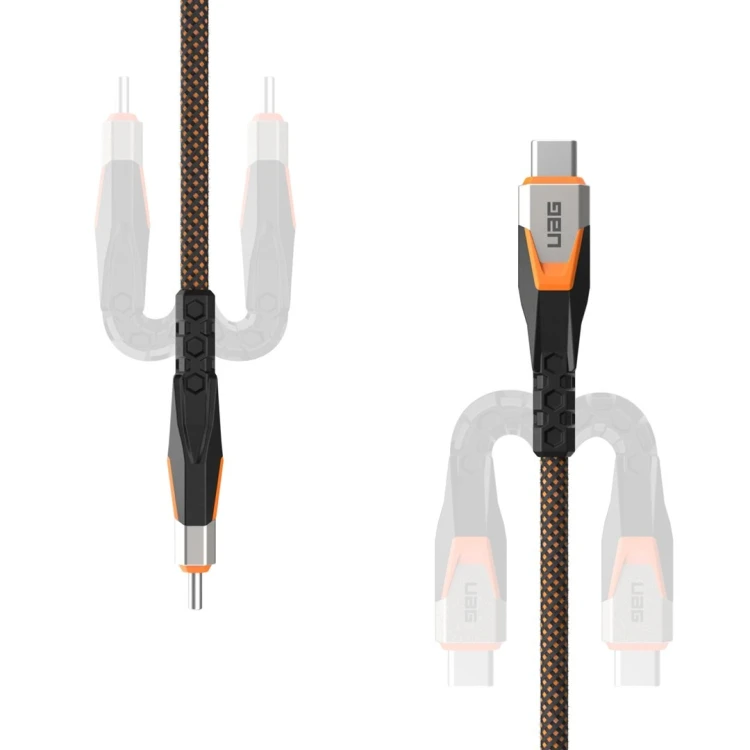 UAG SRGE - kabel USB-C - USB-C, USB 3.2 Gen2 240W/20Gbps, 75 cm (black/orange)