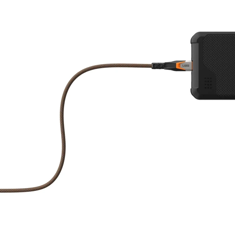 UAG SRGE - kabel USB-C - USB-C, USB 3.2 Gen2 240W/20Gbps, 75 cm (black/orange)