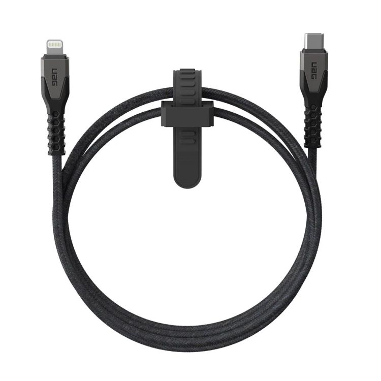 Kabel Urban Armor Gear Kevlar - 1,5 m - Błyskawica - USB C - Męski - Męski - Szary