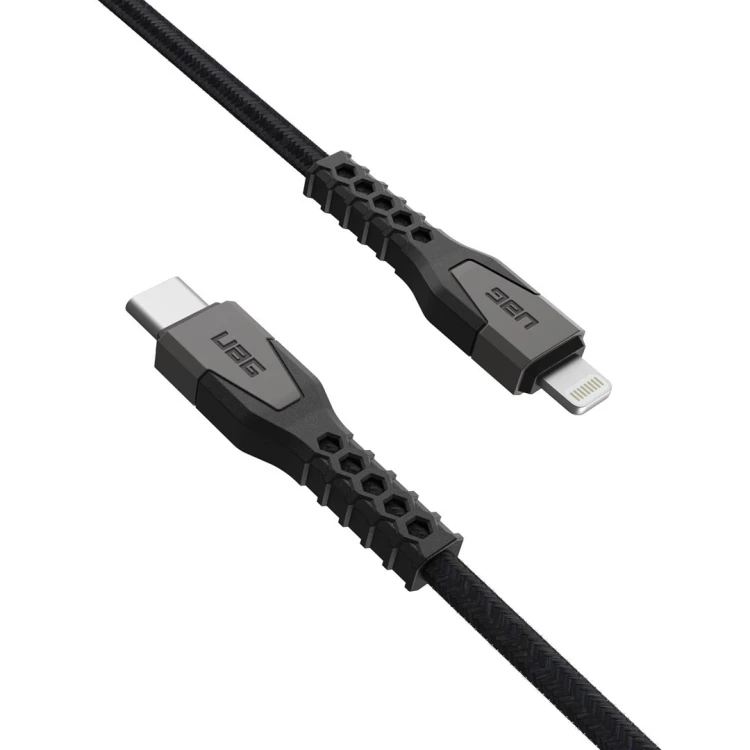 Kabel Urban Armor Gear Kevlar - 1,5 m - Błyskawica - USB C - Męski - Męski - Szary