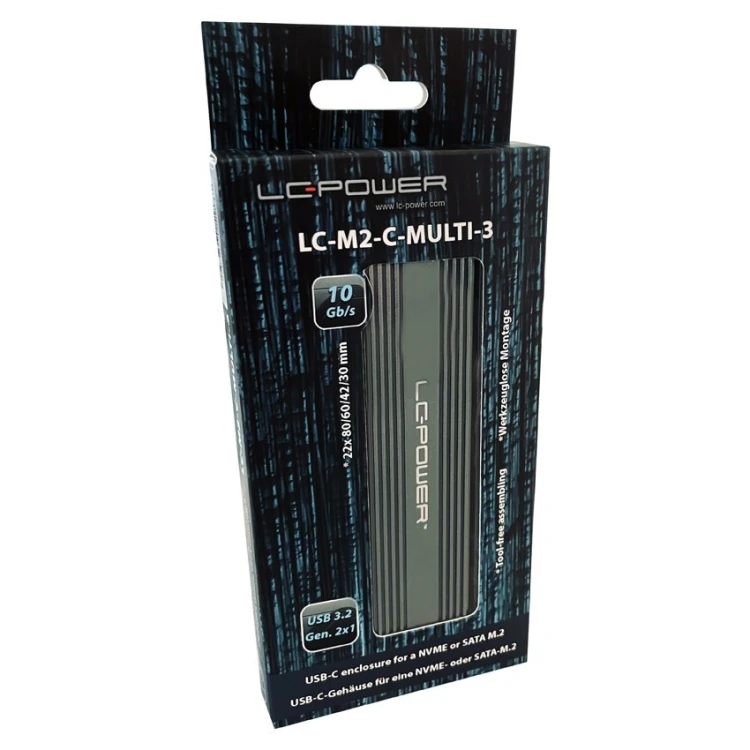 LC-Power LC-M2-C-MULTI-3 obudowa do dysków twardych Obudowa SSD Antracyt M.2