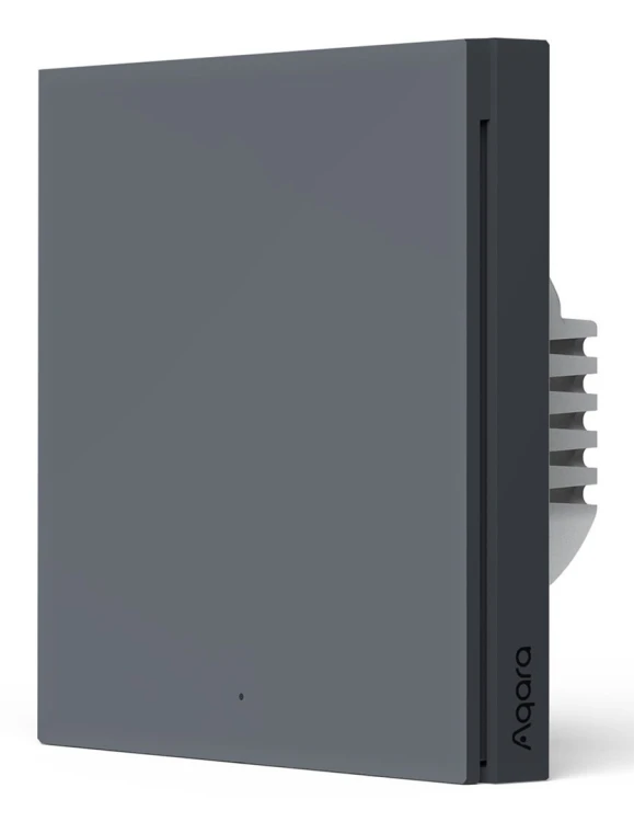 AQARA SMART WALL SWITCH H1 GREY (NO NEUTRAL, SINGLE ROCKER)