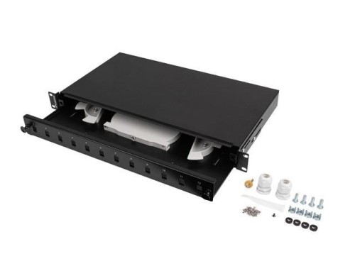 Lanberg FOP1-12SS-LDB panel krosowniczy 1U