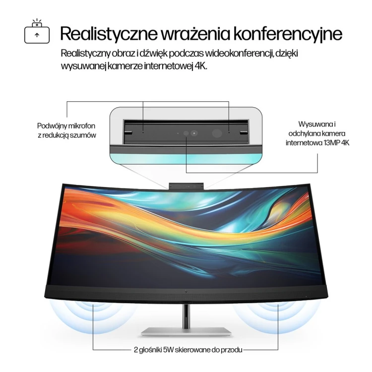 HP Monitor konferencyjny Pro seria 7 5K2K – 740pm, 39,7”