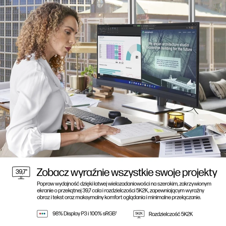 HP Monitor konferencyjny Pro seria 7 5K2K – 740pm, 39,7”