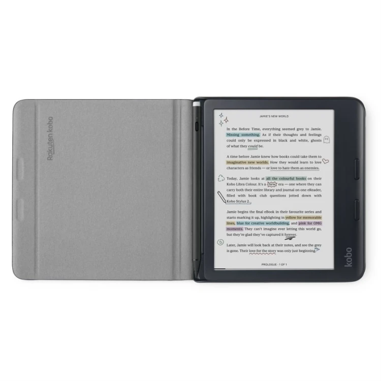 Etui Kobo Libra Colour Notebook SleepCover Case Black