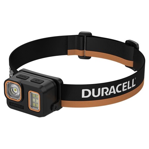 Duracell DH500R Latarka czołowa Czarny, Pomarańczowy
