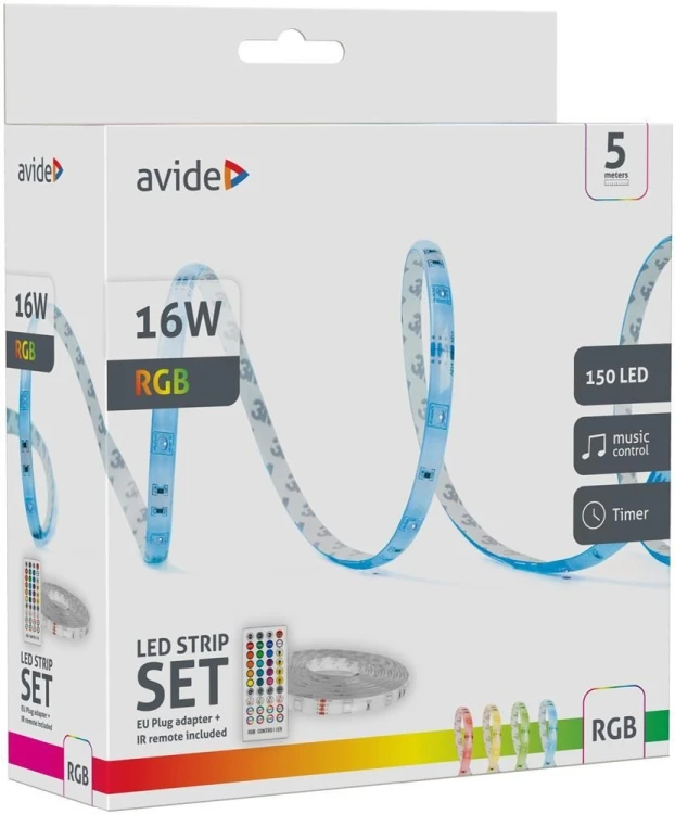 Avide ALSB5050RGBMU40-5M lampki taśmowe led Taśma led uniwersalna 16 W 5000 mm