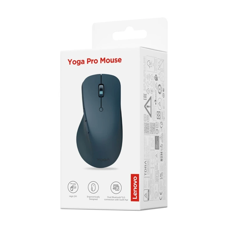 Lenovo Yoga Pro Mouse P myszka Gaming Po prawej stronie Bluetooth Optyczny 2400 DPI