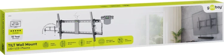 Wentronic Pro TILT (XL) 2,54 m (100") Czarny