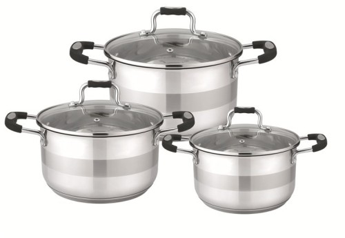 6PCS STAINLESS STEEL COOKWARE SET