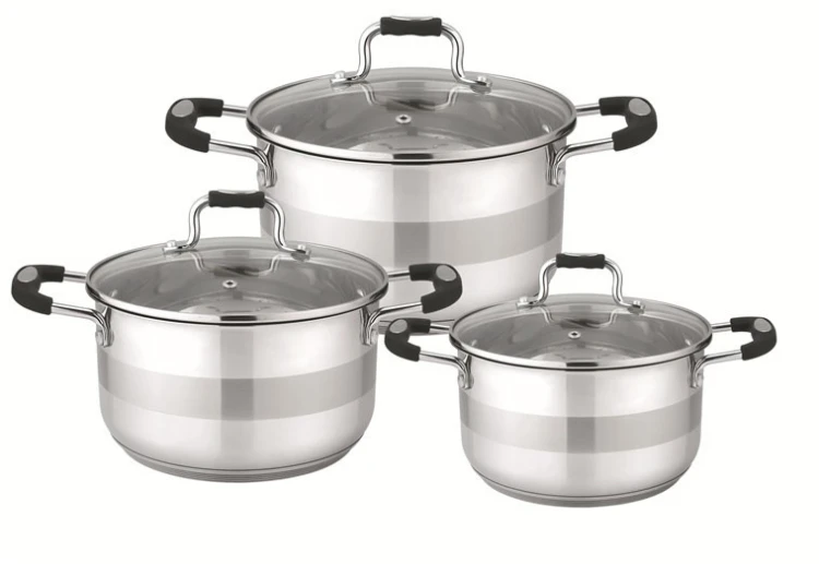 6PCS STAINLESS STEEL COOKWARE SET