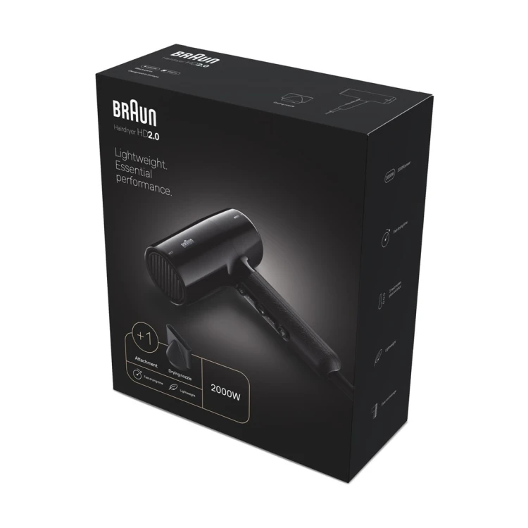 Braun HD2.0 suszarka do włosów 2000 W Czarny