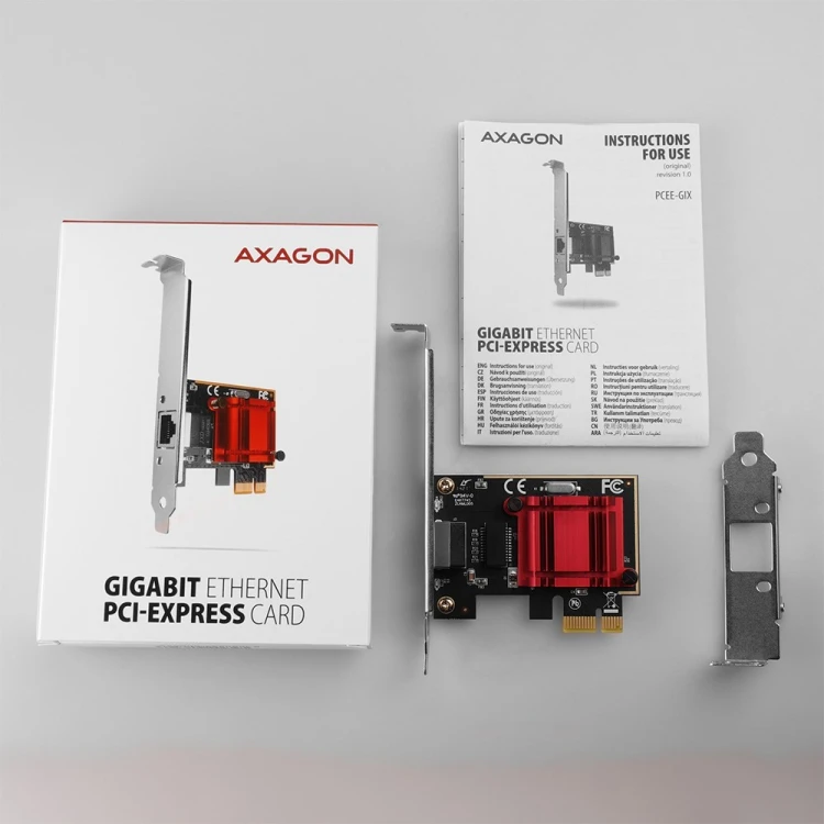 Axagon PCEE-GIX karta sieciowa Wewnętrzny Ethernet 1000 Mbit/s