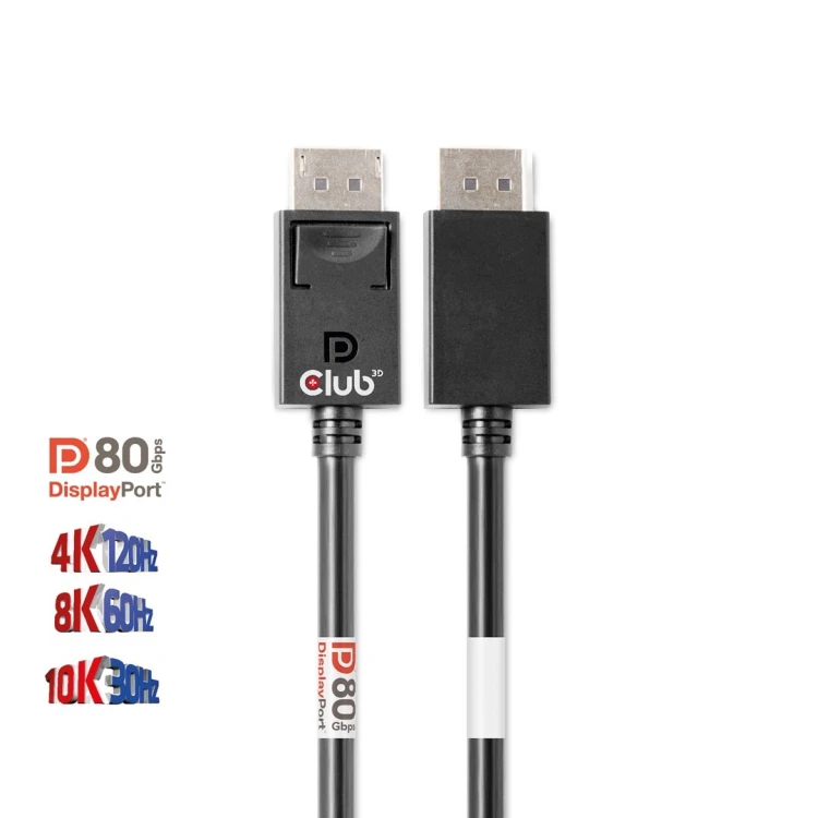 CLUB3D CAC-1091 kabel DisplayPort 1,2 m Czarny