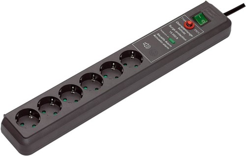 Brennenstuhl Secure-Tec Surge Protection 15.000 A Czarny 6 x gniazdo sieciowe 3 m