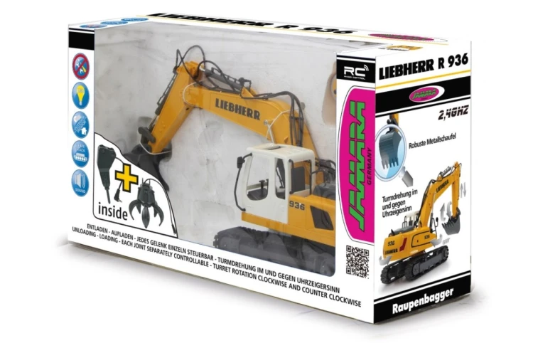 Jamara Excavadora Liebherr R936 zdalnie sterowany model Koparka Silnik elektryczny 1:20