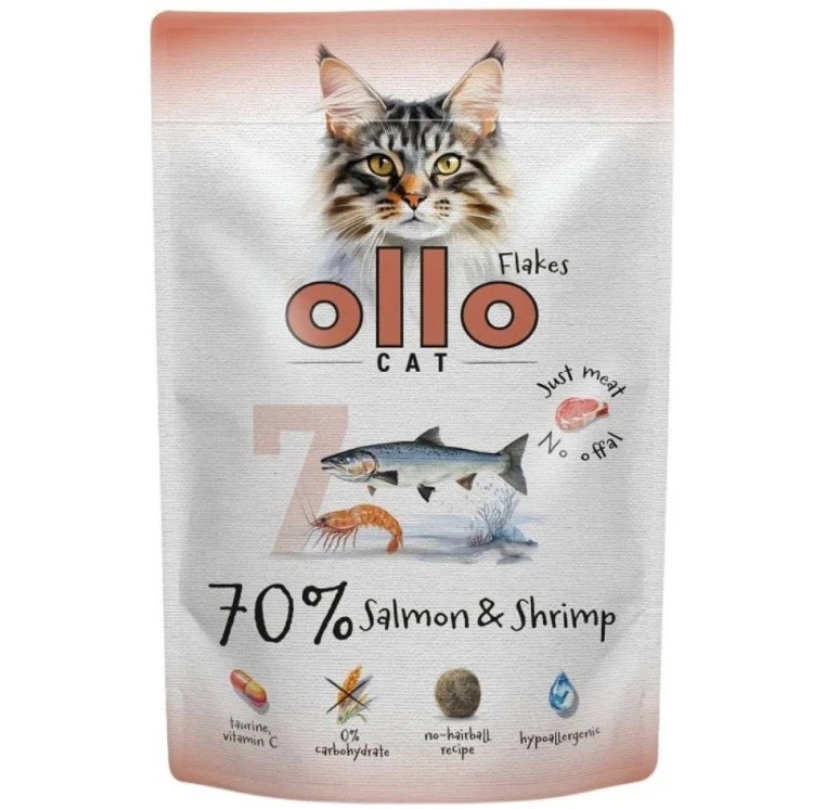Ollo saszetka nr 7 kot Łosoś Krewetki 85 g