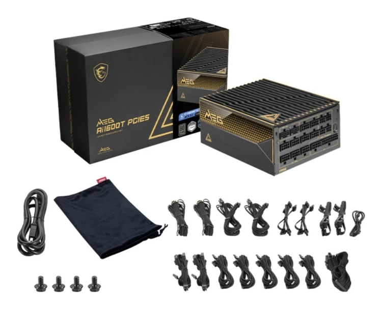 Zasilacz MSI MEG Ai1600T 1600W PCIE5 80+ Titanium (306-7ZPEX11-CE0)