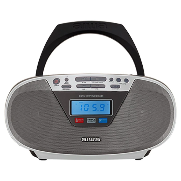 AIWA boombox BBTU-400SL CD/FM RDS/USB/BT srebrny