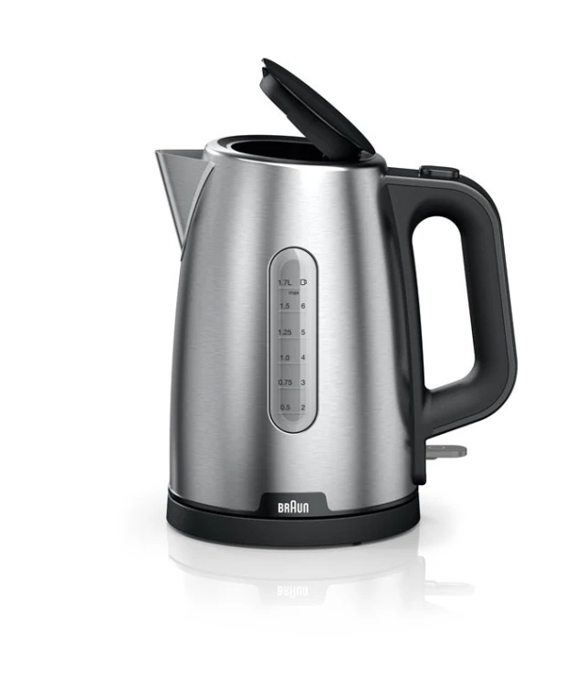 Braun PurShine WK102AI-WK1500BK czajnik elektryczny 1,7 l 2200 W Czarny, Stal nierdzewna