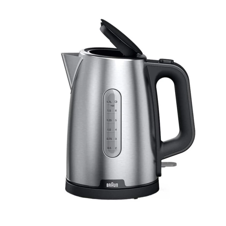 Braun PurShine WK102AI-WK1500BK czajnik elektryczny 1,7 l 2200 W Czarny, Stal nierdzewna