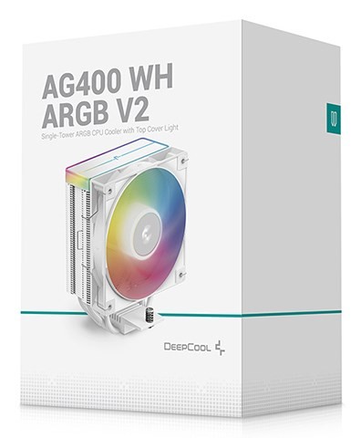 DeepCool AG400 WH Procesor Chłodnica powietrza 12 cm Biały 1 szt.