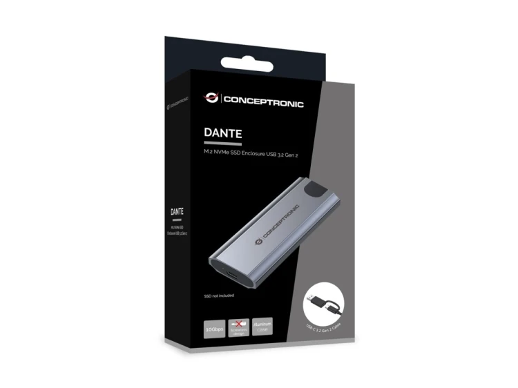 Conceptronic DANTE05G obudowa do dysków twardych Obudowa SSD Szary M.2